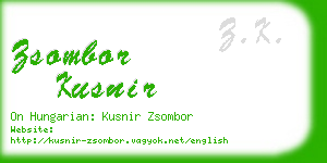 zsombor kusnir business card